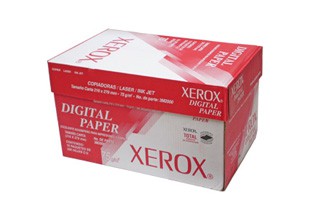 Caja de papel bond con 10 paquetes de 500 hojas c/u (XEROX)  75grs 